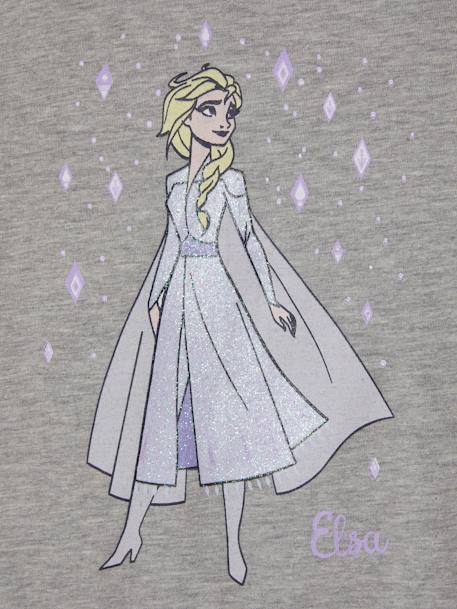 Camiseta con volantes Disney Frozen® GRIS MEDIO JASPEADO 