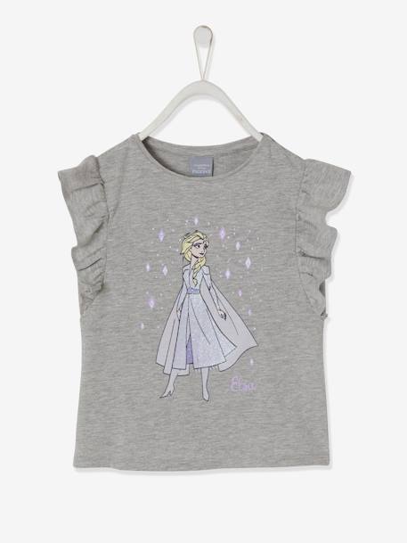 Camiseta con volantes Disney Frozen® GRIS MEDIO JASPEADO 