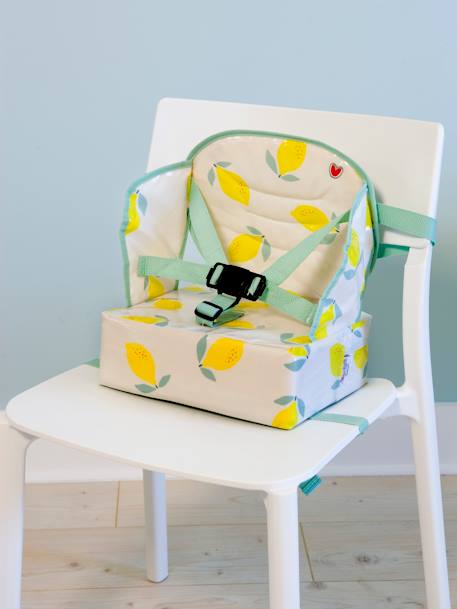 Asiento elevador Easy up BABY TO LOVE AMARILLO MEDIO LISO CON MOTIVO+AZUL OSCURO A RAYAS+GRIS CLARO ESTAMPADO 