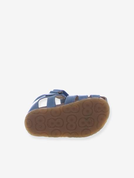 Sandalias Falcotto NATURINO® primeros pasos, para bebé AZUL MEDIO LISO 