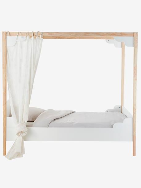 Cama con dosel infantil Línea Romance blanco 