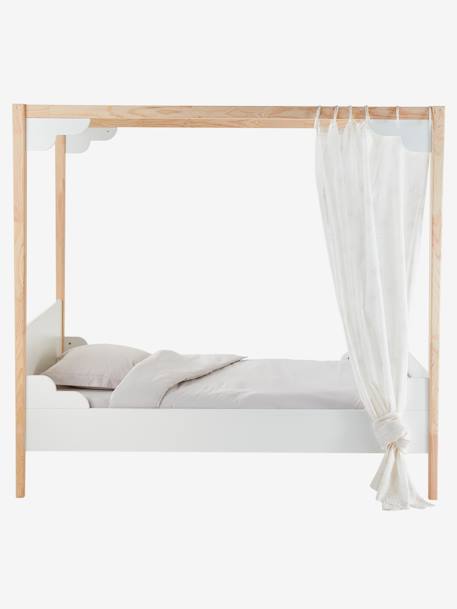 Cama con dosel infantil Línea Romance blanco 