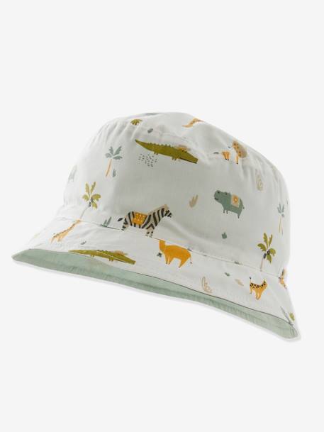 Bebé-Accesorios-Sombrero bob reversible con animales, para bebé niño