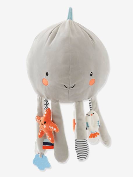 Peluche de actividades Pulpo gigante gris 