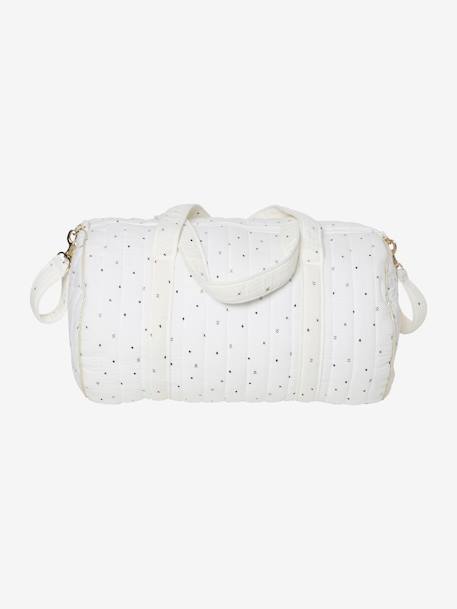 Bolso cambiador Baby Roll de gasa de algodón BLANCO CLARO ESTAMPADO+BLANCO MEDIO ESTAMPADO 