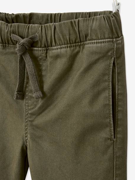 Pantalón cargo fácil de vestir para niño azul hielo+marrón grisáceo+VERDE OSCURO LISO CON MOTIVOS 