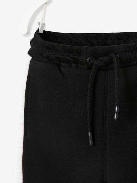 Pantalón deportivo de felpa con bandas bicolores a los lados, para niña NEGRO OSCURO LISO CON MOTIVOS 