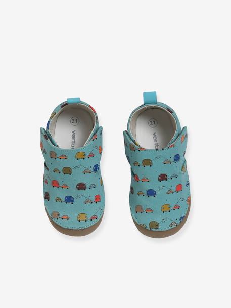 Zapatillas de casa con tejido estampado, para bebé niño azul medio