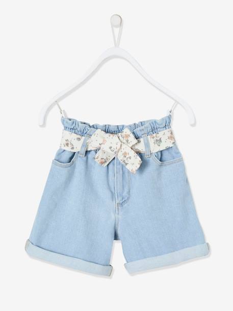 Short para niña AZUL CLARO LAVADO 