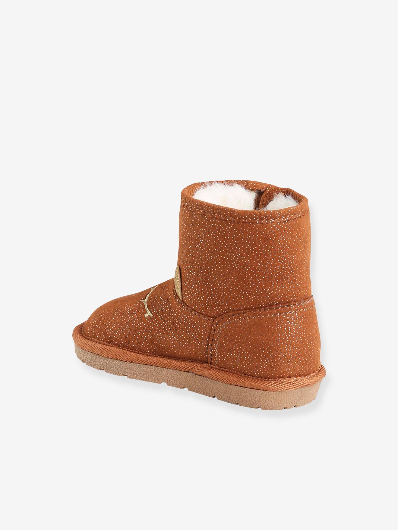 Botas con forro para beb ni a beige medio liso con motivos