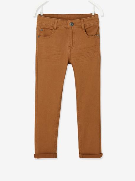 Pantalón slim MorphologiK 'waterless' para niño, con ancho de caderas fuerte BEIGE MEDIO LISO CON MOTIVOS+BEIGE OSCURO LISO CON MOTIVOS 