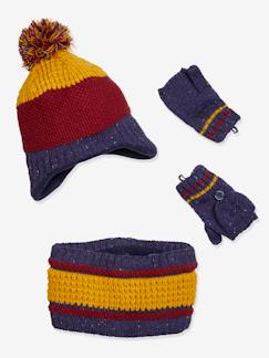 Niño-Accesorios-Conjunto de gorro + snood + guantes Oeko Tex® para niño