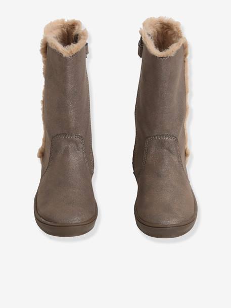 Botas forradas, para niña BEIGE MEDIO METALIZADO 