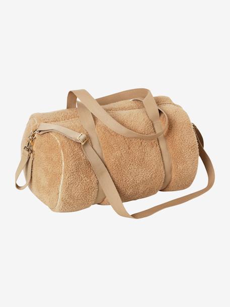 Bolso cambiador Baby Roll de peluche BEIGE CLARO LISO 