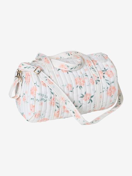 Bolso cambiador Baby Roll de gasa de algodón BLANCO CLARO ESTAMPADO+BLANCO MEDIO ESTAMPADO 