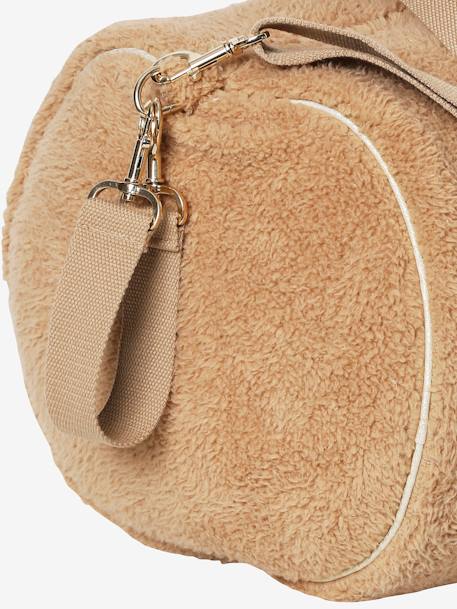 Bolso cambiador Baby Roll de peluche BEIGE CLARO LISO 