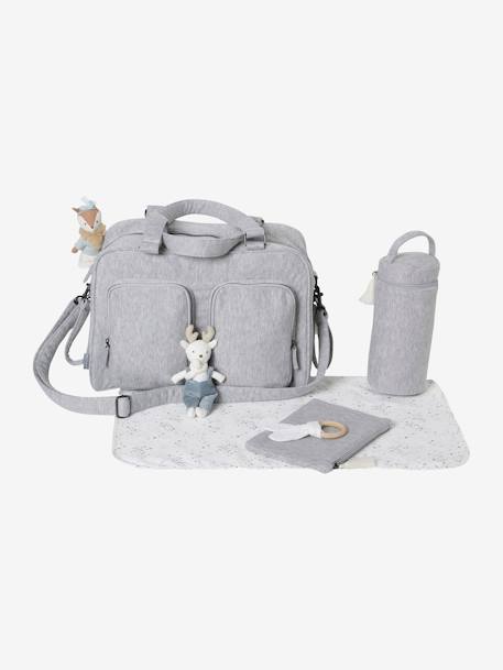 Bolso cambiador con múltiples bolsillos Family GRIS MEDIO JASPEADO 