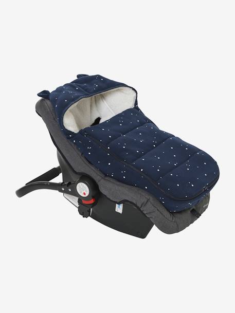 Saco chancelière silla huevo y capazo de felpa AZUL OSCURO ESTAMPADO 