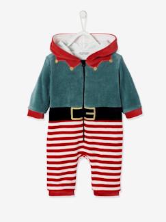 -Pelele de terciopelo ""Papá Noel" unisex, para bebé