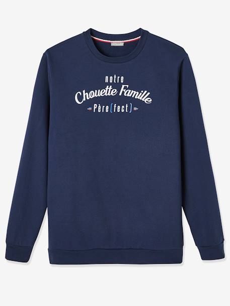 Sudadera Notre Chouette Famille colección cápsula Vertbaudet, para hombre AZUL OSCURO LISO 