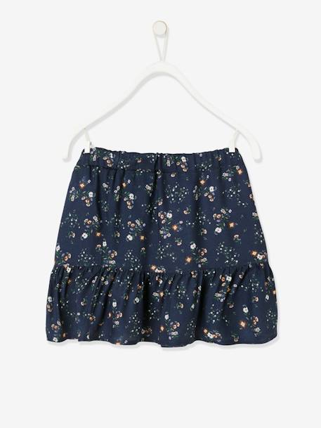 Falda estampada para niña AZUL OSCURO ESTAMPADO 