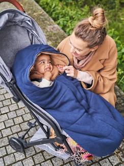 Puericultura-Sacos Chancelière, plaids-Saco chancelière para silla de paseo de felpa con forro de punto