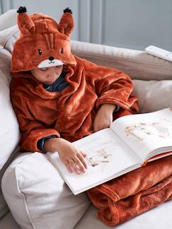 Pijamas y bodies bebé-Niña-Manta con mangas y capucha, Animal