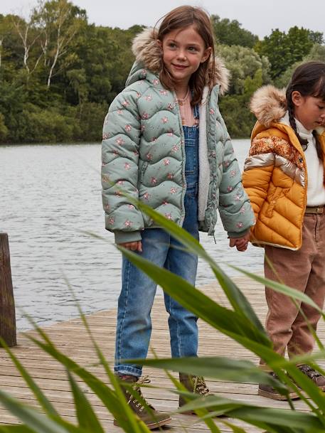 Peto vaquero para niña AZUL OSCURO LAVADO 