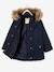 Parka con capucha 3 en 1 con chaqueta acolchada y relleno de poliéster reciclado, para niña AZUL OSCURO LISO 