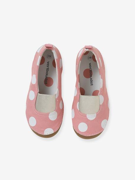 Zapatillas de casa con elásticos de loneta, para niña ROSA MEDIO ESTAMPADO 