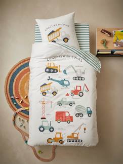 Textil Hogar y Decoración-Ropa de cama niños-Conjunto de funda nórdica + funda de almohada infantil Trabajando Sin Cesar