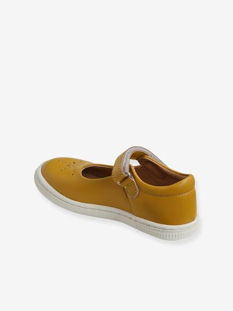 Zapatos tipo babies de piel para niña especial autonomía AMARILLO MEDIO LISO+AMARILLO OSCURO LISO+BLANCO CLARO LISO 