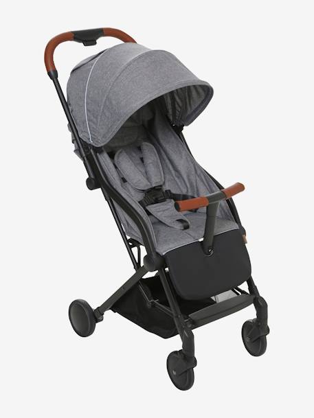 Silla de paseo urbana Vertbaudet Microcity GRIS FUERTE JASPEADO+NEGRO MEDIO LISO 