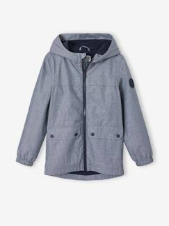 Niño-Cortaviento con capucha de chambray perlante, para niño