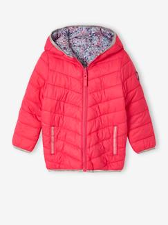 Chaqueta con capucha ligera reversible, para niña