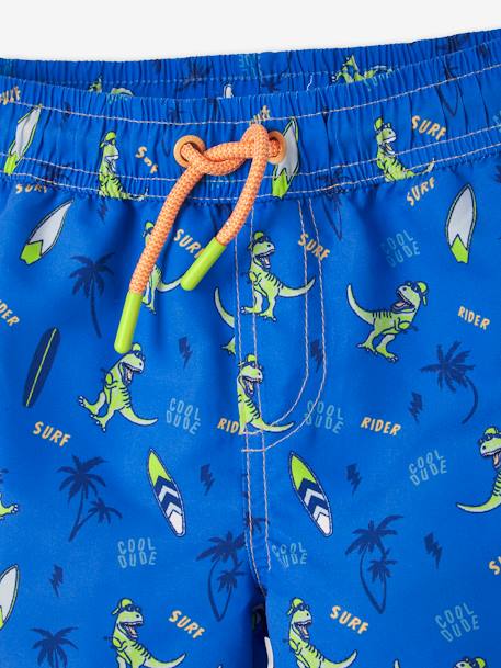 Bañador short estampado Dinosaurios, para niño AZUL OSCURO ESTAMPADO 