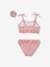 Bikini con estampado Vichy, para niña NARANJA MEDIO A CUADROS 