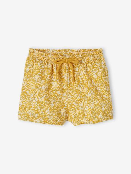 Short para bebé niña de punto AMARILLO MEDIO ESTAMPADO+BLANCO CLARO ESTAMPADO+verde sauce 