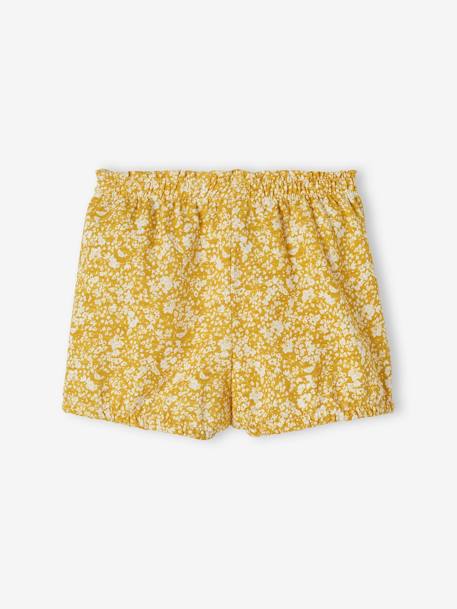 Short para bebé niña de punto AMARILLO MEDIO ESTAMPADO+BLANCO CLARO ESTAMPADO+verde sauce 