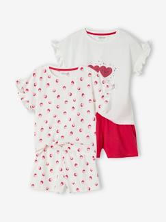 Niña-Pack de 2 pijamas con short