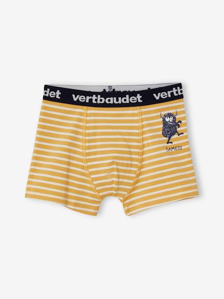 Pack de 7 boxers stretch Monstruos Oeko-Tex®, para niño BLANCO CLARO ESTAMPADO 