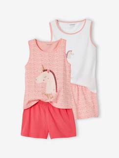 Niña-Pack de 2 pijamas con short