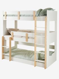 Cama con dosel infantil Línea Romance blanco claro bicolor/multicolo -  Vertbaudet