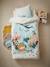 Conjunto de funda nórdica + funda de almohada infantil Deep Ocean AZUL MEDIO LISO CON MOTIVOS 