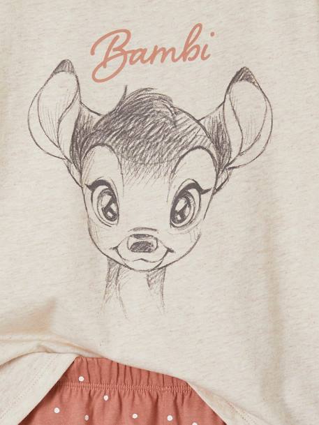 Pijama con short Disney® Bambi BEIGE MEDIO LISO 