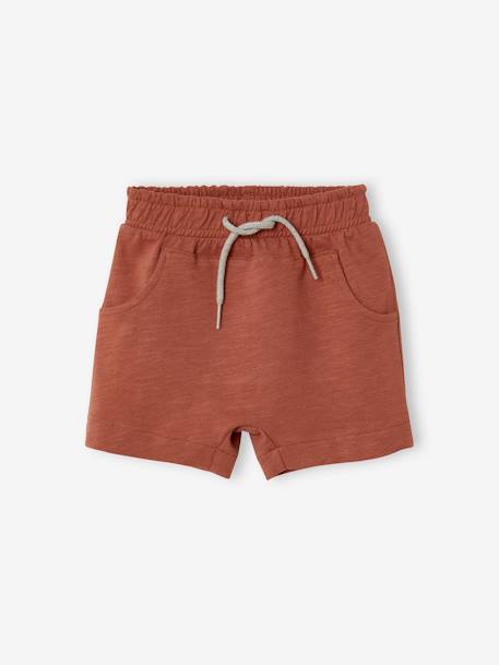 Bermudas para bebé niño de felpa. Azul oscuro liso+MARRON MEDIO LISO+verde agua 