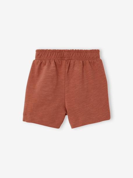 Bermudas para bebé niño de felpa. Azul oscuro liso+MARRON MEDIO LISO+verde agua 