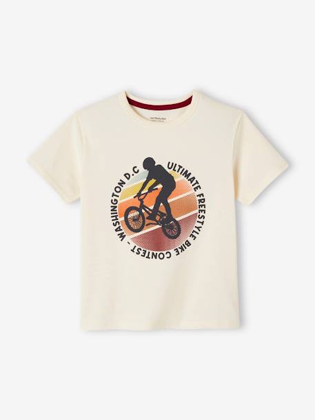 Camiseta de manga corta con motivos gráficos, para niño - lavanda