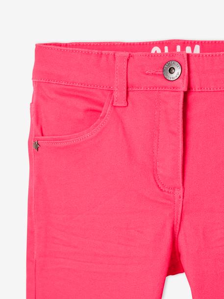 Pantalón slim niña Morphologik ancho de caderas FUERTE AMARILLO MEDIO LISO+AZUL OSCURO LISO+ROJO CLARO LISO+ROJO MEDIO LISO+VERDE FUERTE LISO 