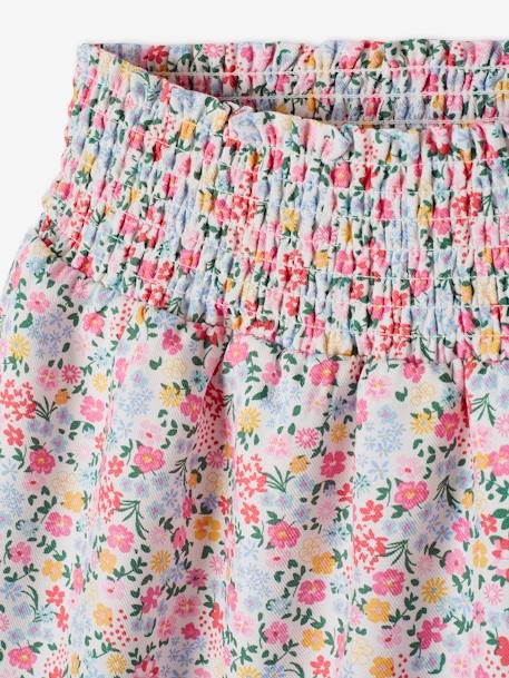 Skort con volante para niña BLANCO CLARO ESTAMPADO 